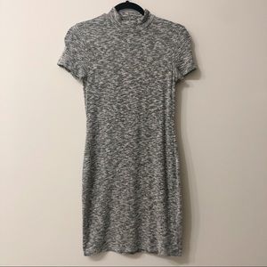 Grey Turtleneck Dress